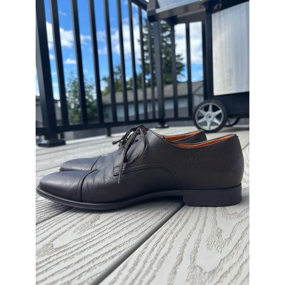 Bally of Switzerland Mens Brown Leather Dress Shoes Oxfords Size‎ 8D Tayson